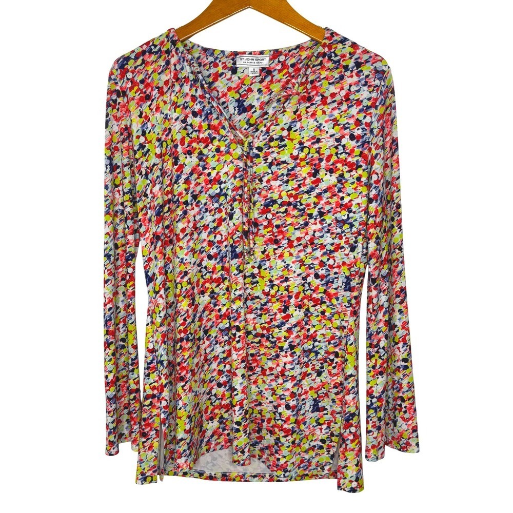 St. John Sport Multi Color Circle Top